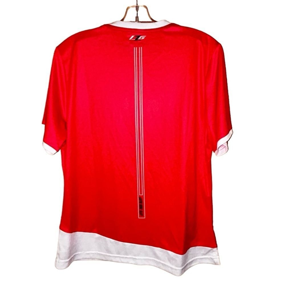 Lotto Italian Sport Women's Workout Tee Shirt‎ XL Soccer Training Red Orange - Picture 4 of 10